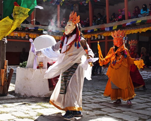 Cham Dance at a Monastery in Jomsom Lower Mustang