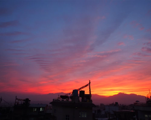 Lavender Sunset From Home